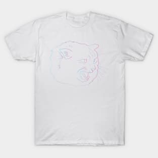 Ugly Angry Cat Abstract Art T-Shirt